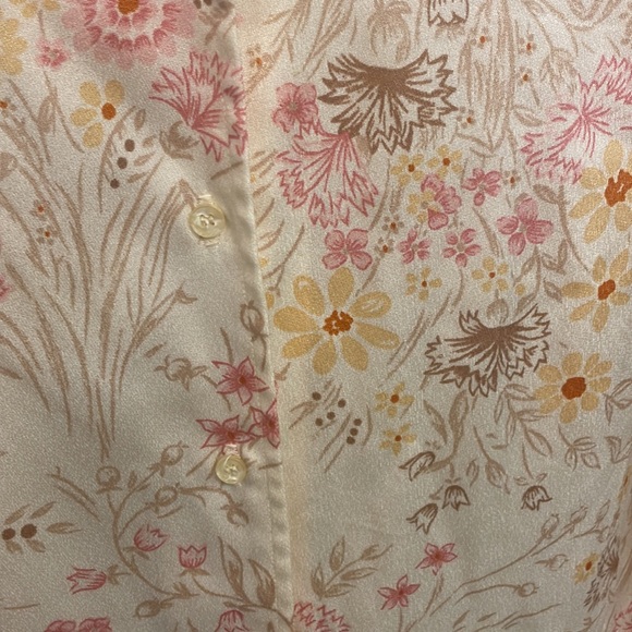1960s The Villager Vintage Floral Silk Blouse - Picture 3 of 6